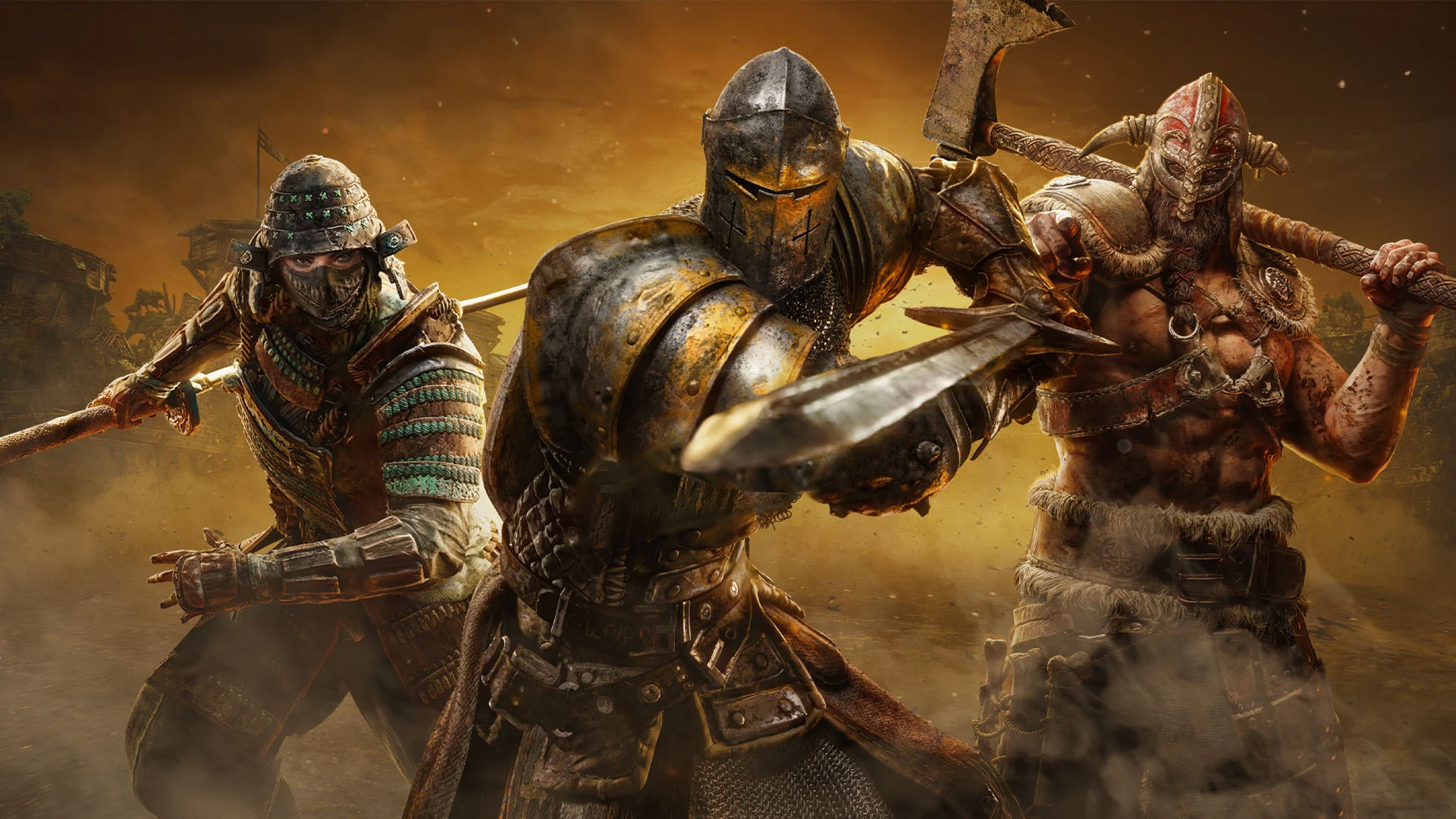 For Honor: samoerai, ridder en Viking op het officiële promotiebeeld